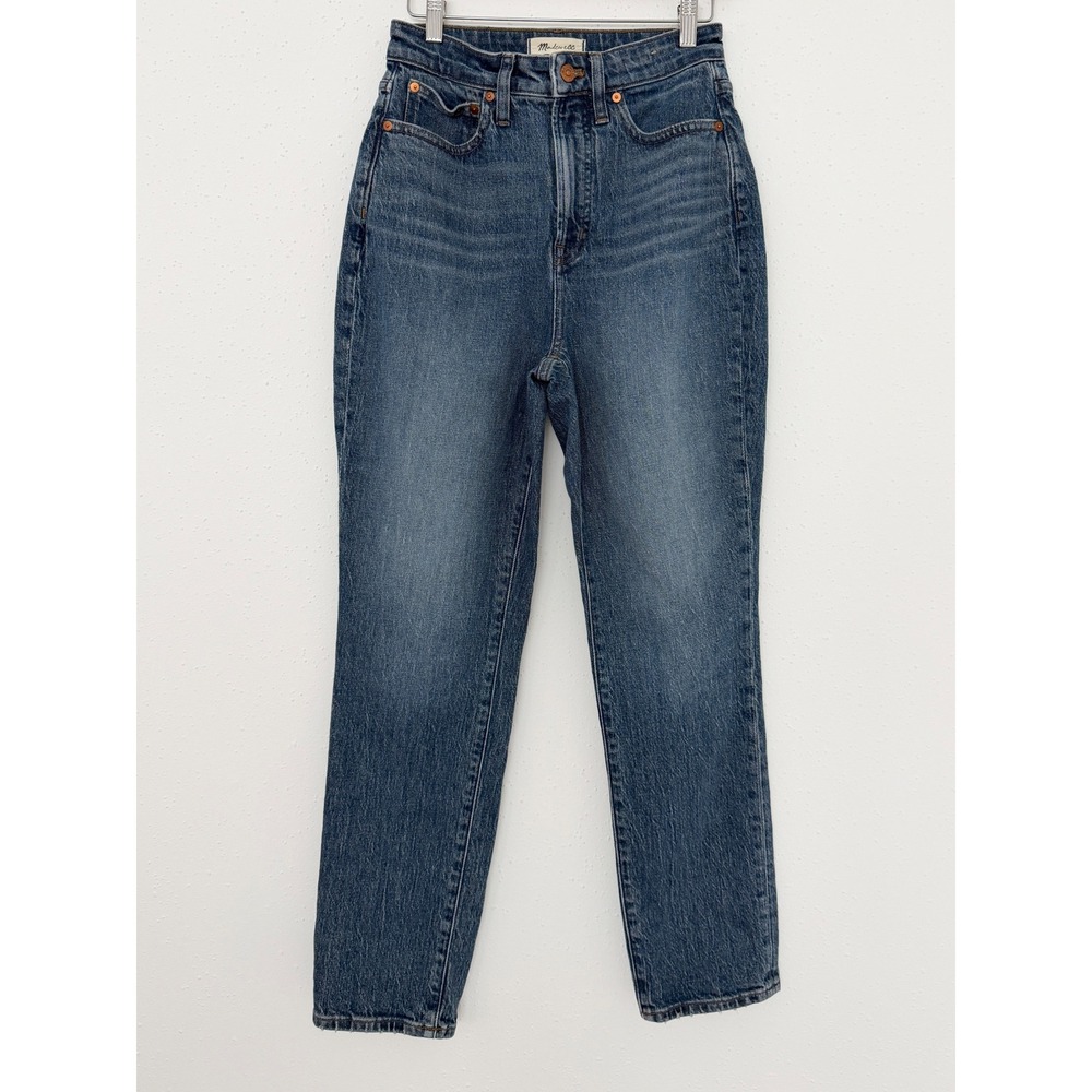 Madewell Curvy Perfect Vintage Jean High Rise Straight Leg Blue Denim (27)